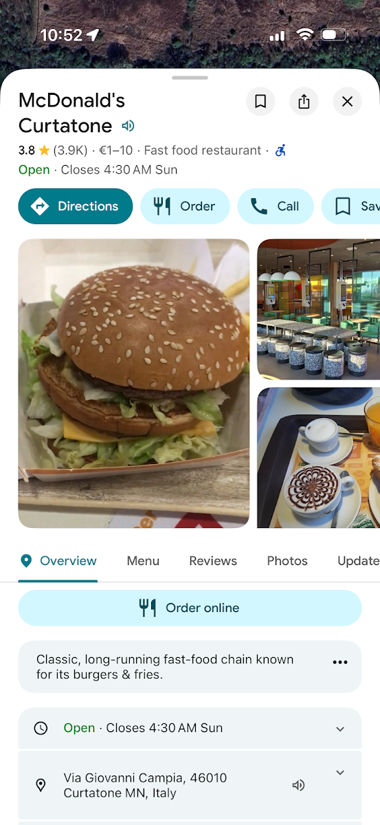 McDonald's Curtatone Photo Menu 6