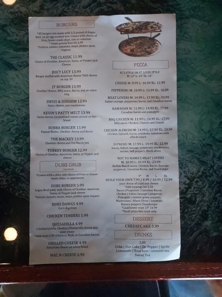 EC's Bar & Grill Photo Menu 10