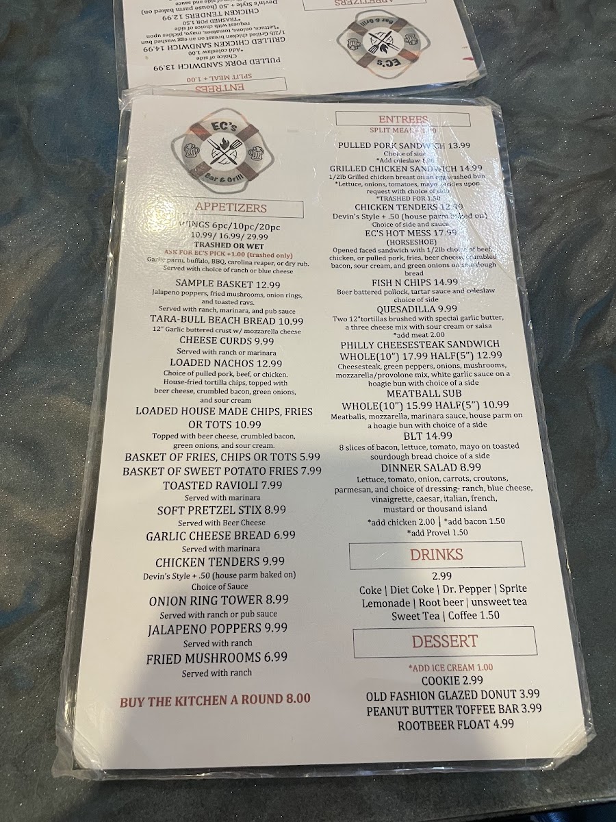 EC's Bar & Grill Photo Menu 6