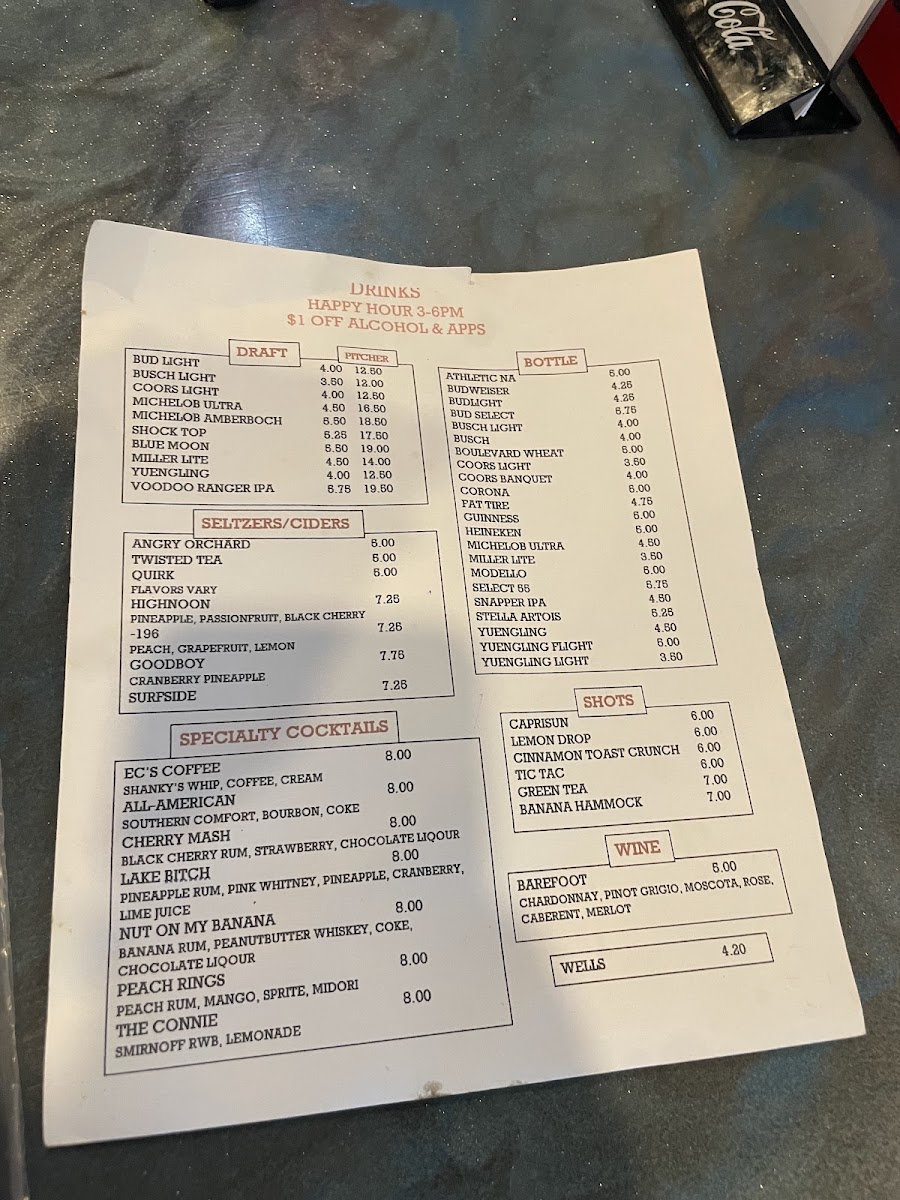EC's Bar & Grill Photo Menu 7