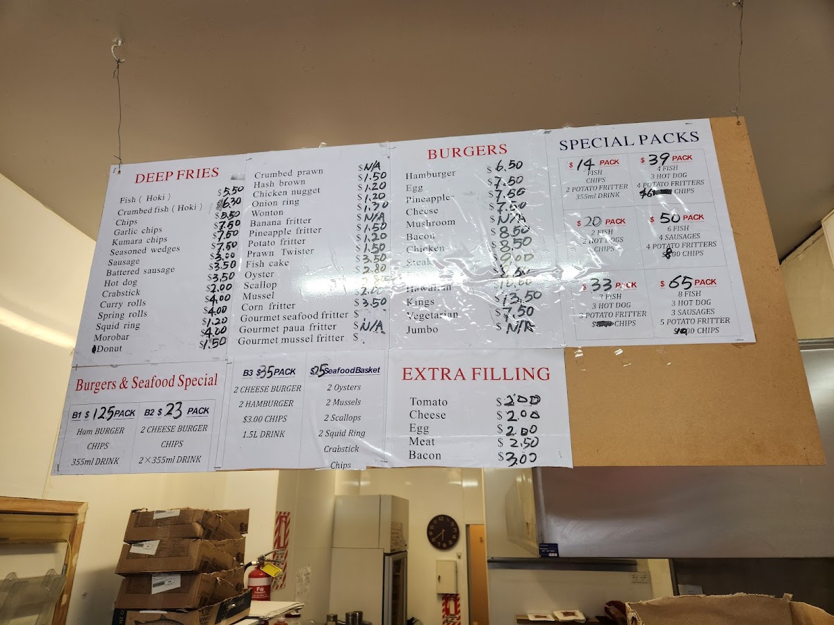 Te Kowhai Takeaway Photo Menu 1