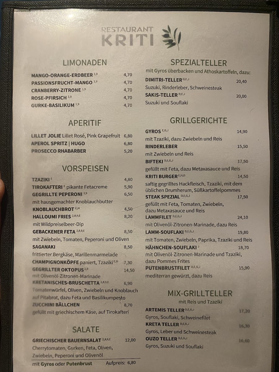 Restaurant Kriti Photo Menu 2