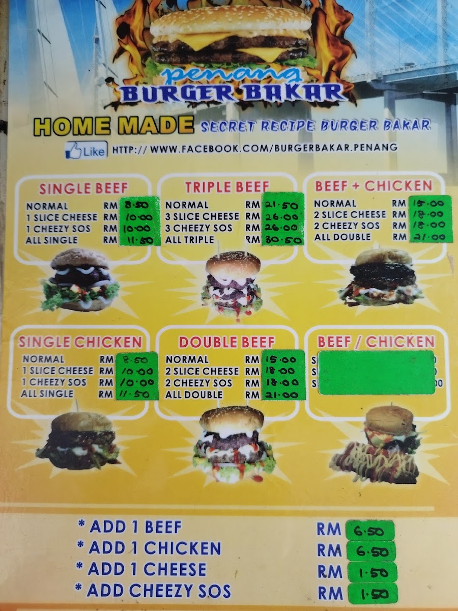 Rony Burger Bakar Photo Menu 1
