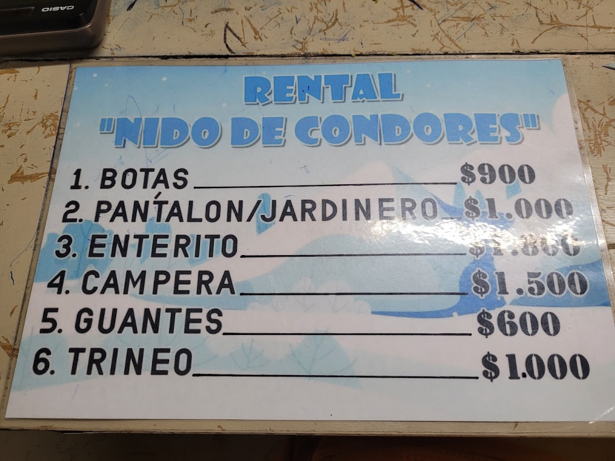 Nido de condores Photo Menu 10