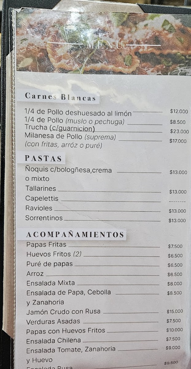 Nido de condores Photo Menu 2