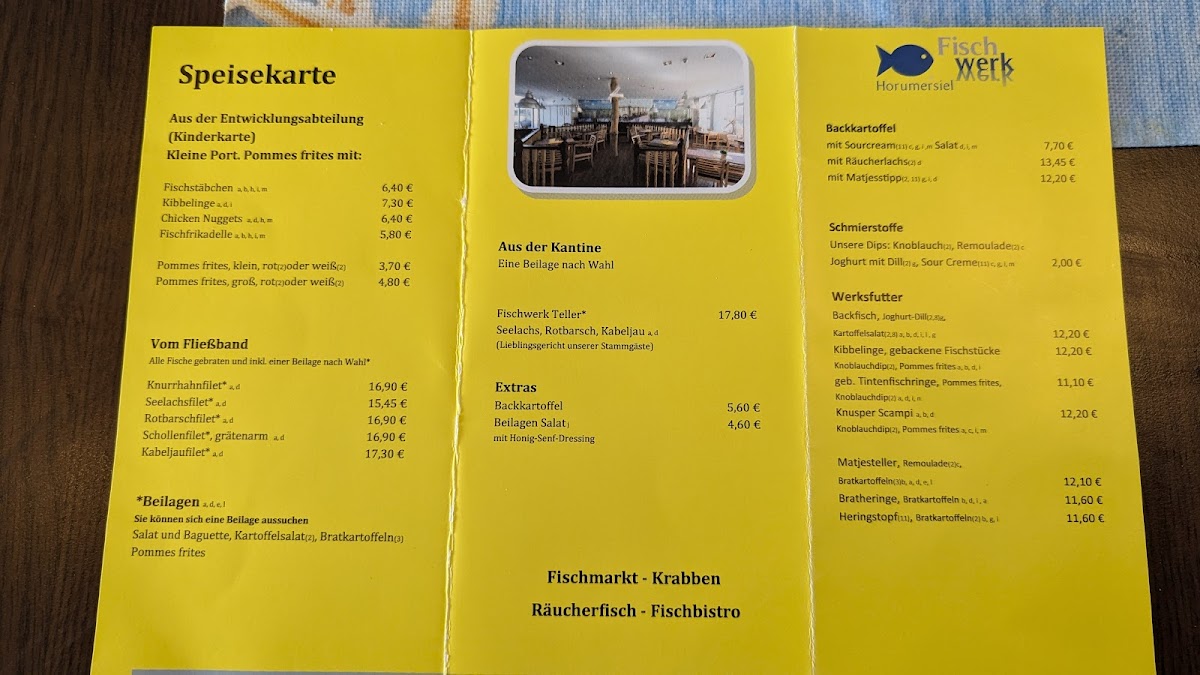 Fischwerk Horumersiel Photo Menu 2