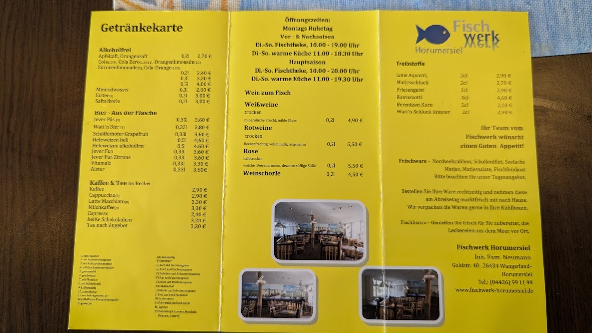Fischwerk Horumersiel Photo Menu 3