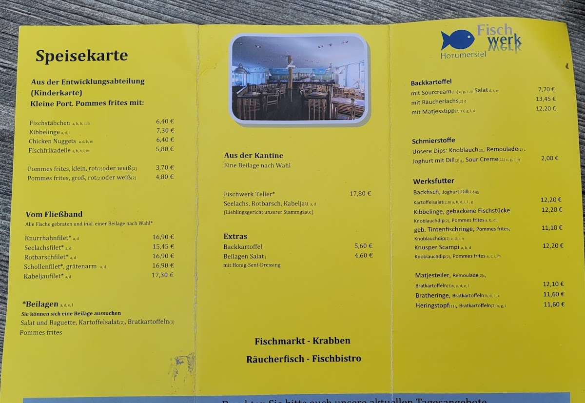 Fischwerk Horumersiel Photo Menu 4