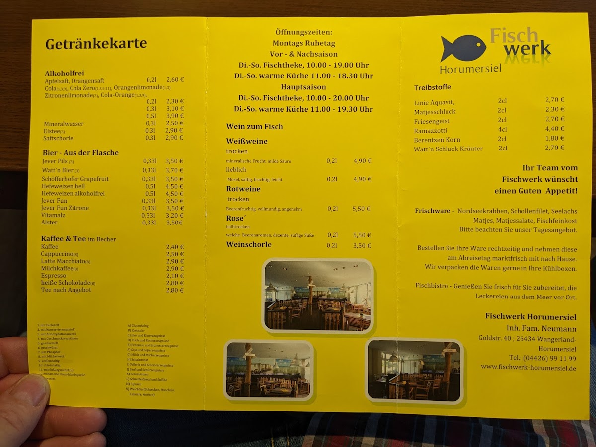Fischwerk Horumersiel Photo Menu 6