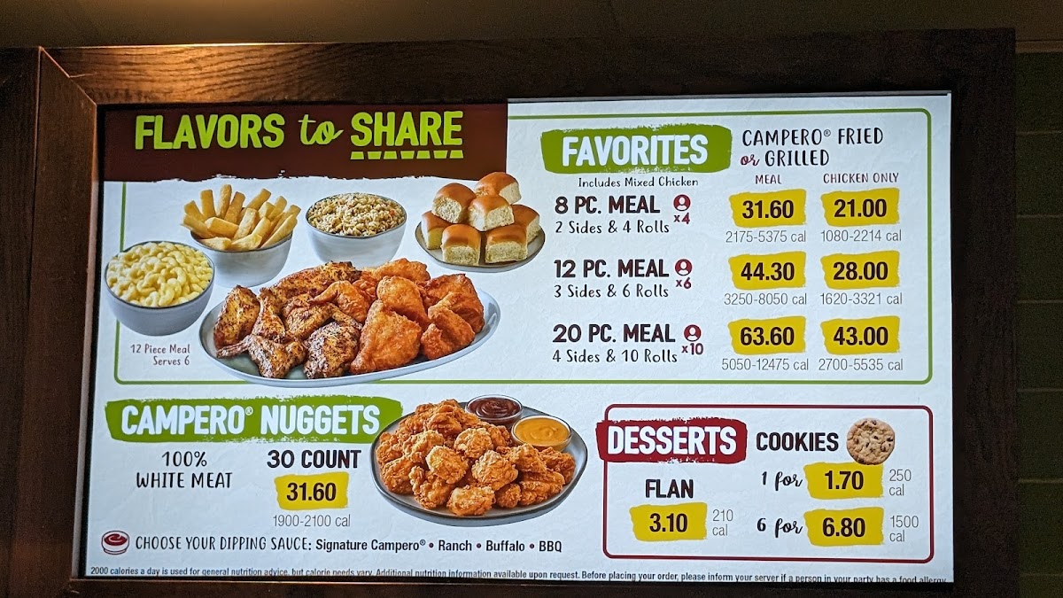 Pollo Campero Photo Menu 2