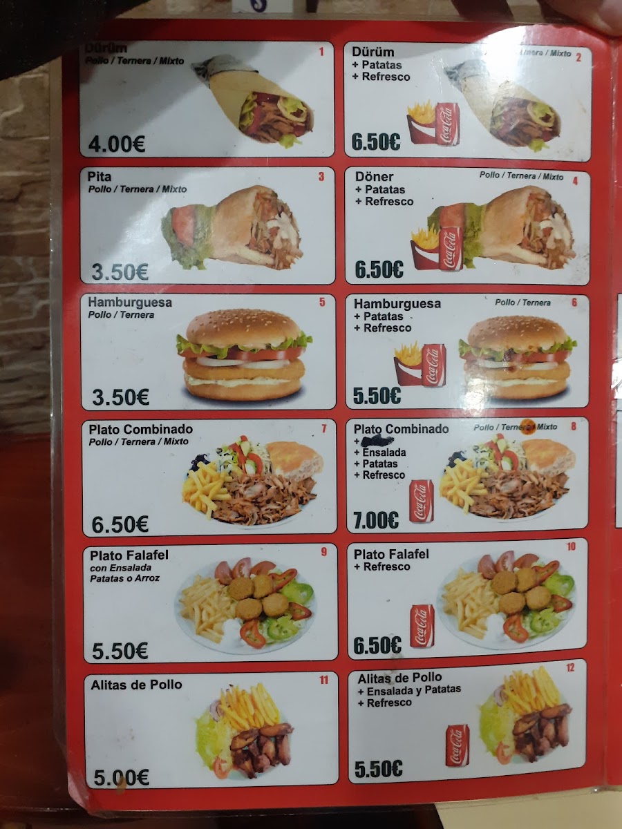 Pizza Kebab House Barcelona Photo Menu 2