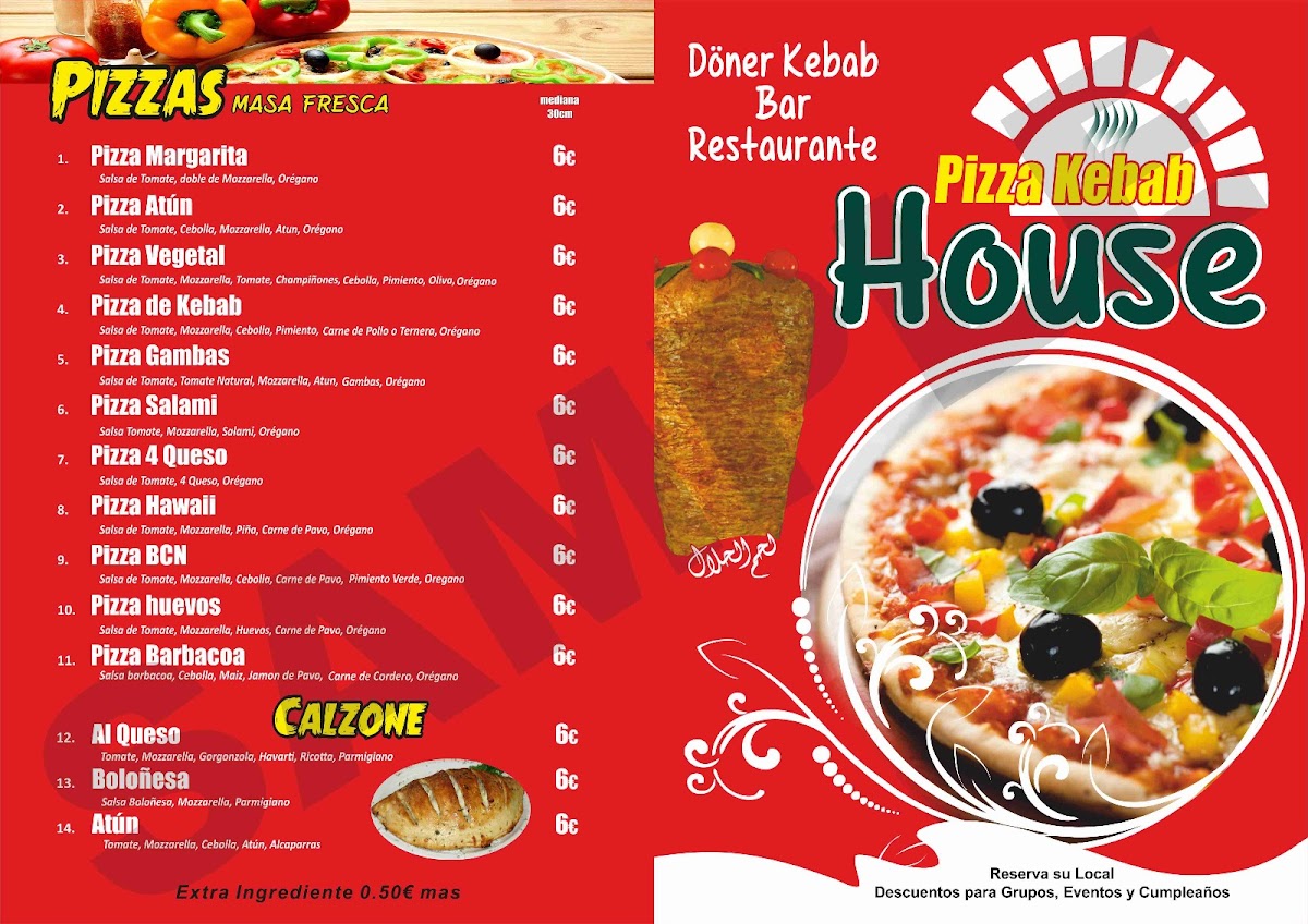 Pizza Kebab House Barcelona Photo Menu 5