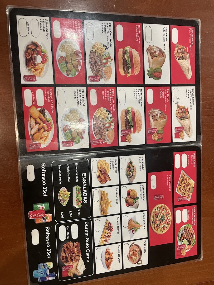 Pizza Kebab House Barcelona Photo Menu 6