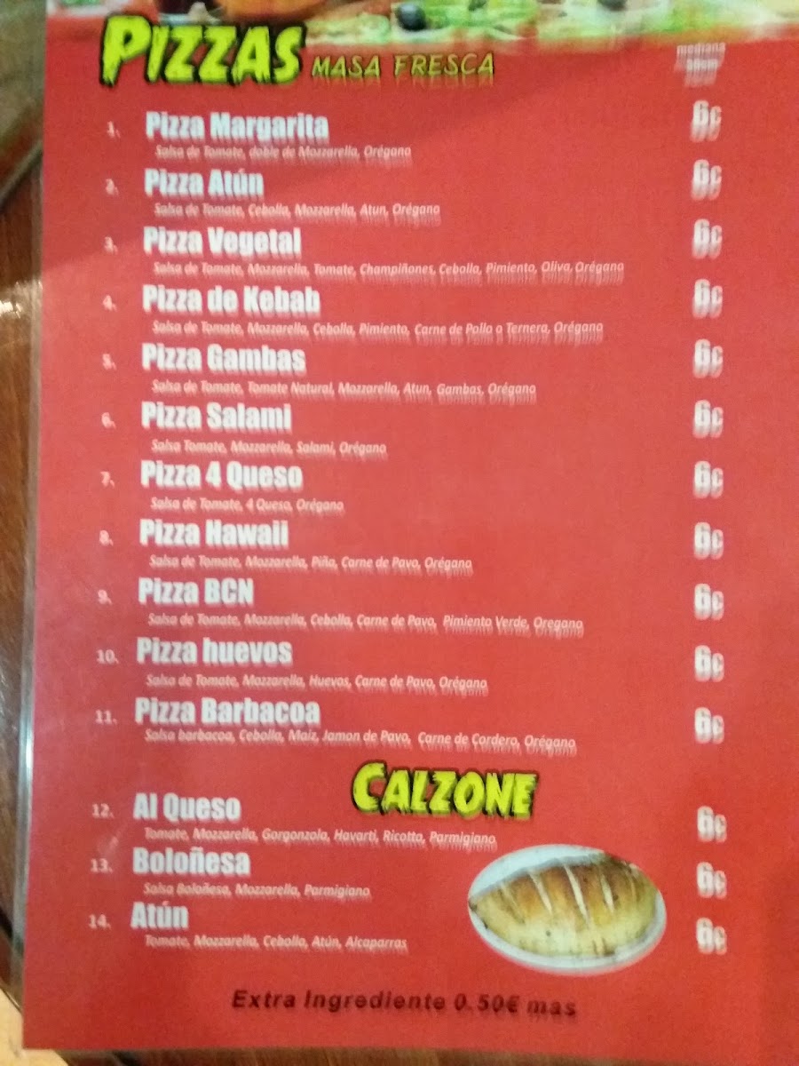 Pizza Kebab House Barcelona Photo Menu 7