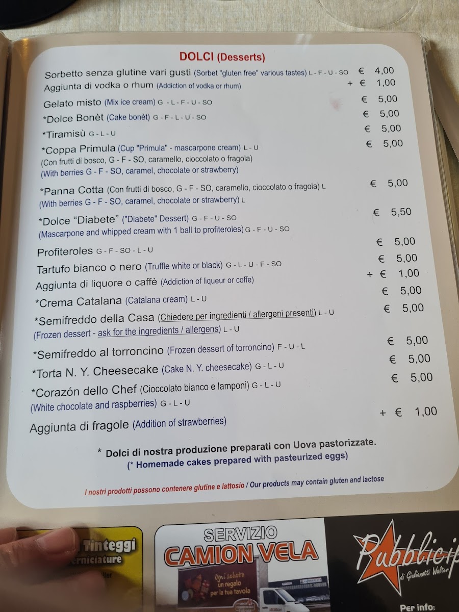 Ristorante Pizzeria ' La Primula ' Photo Menu 1