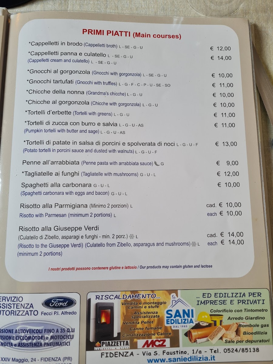 Ristorante Pizzeria ' La Primula ' Photo Menu 2