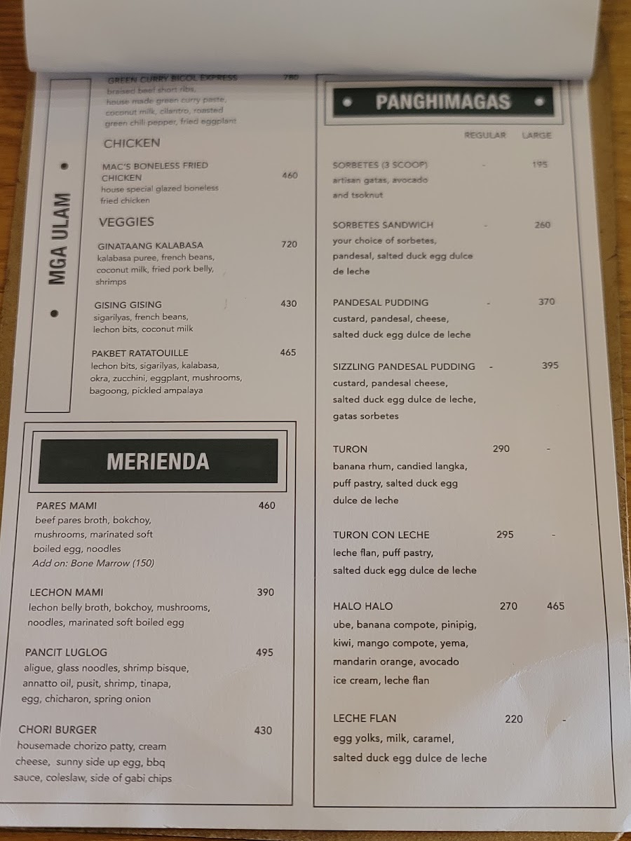 Locavore | BGC Photo Menu 1