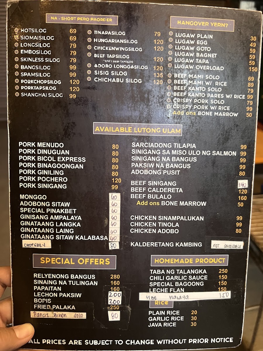 Lomi Na Ugong Valenzuela Photo Menu 1