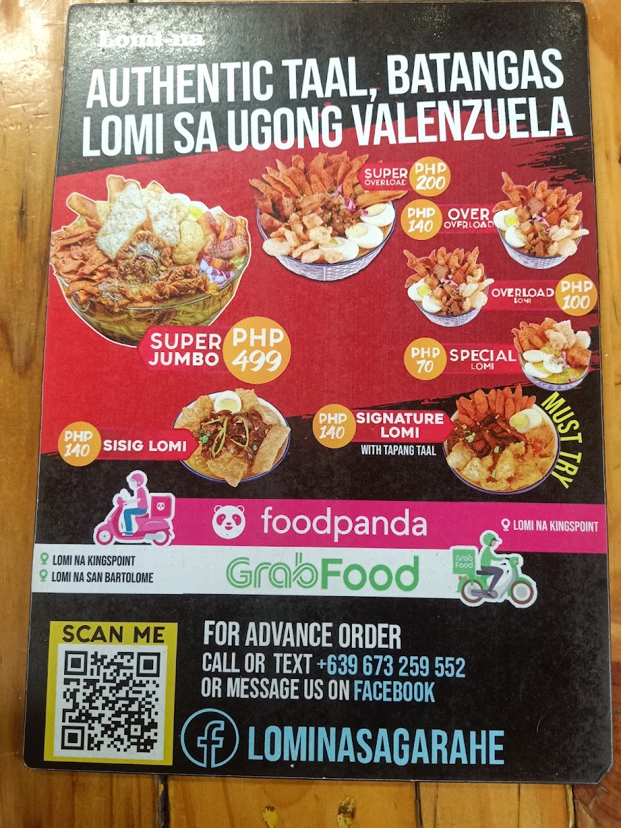 Lomi Na Ugong Valenzuela Photo Menu 2