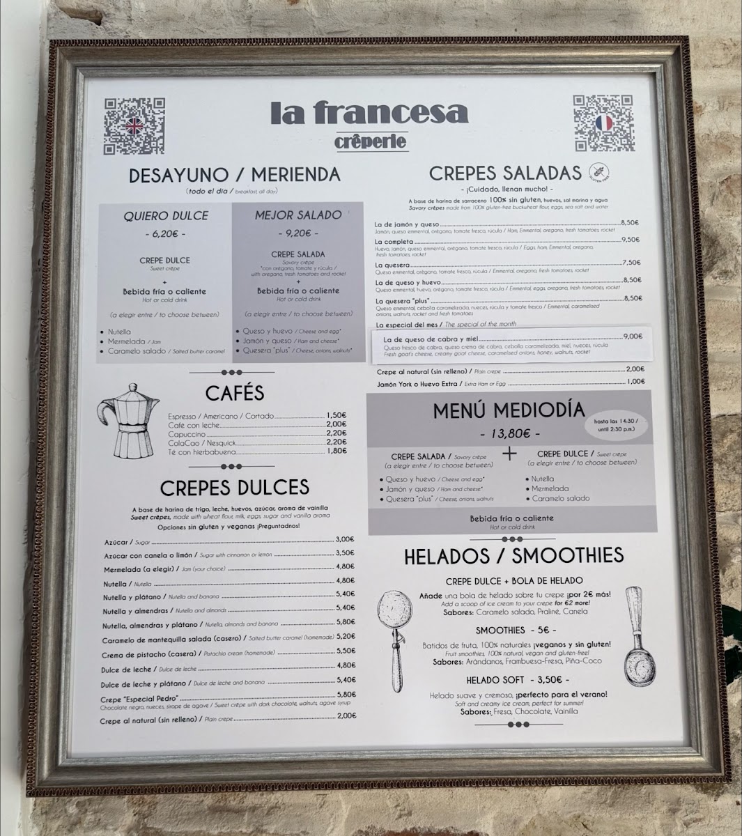 La Francesa - crêperie Photo Menu 3