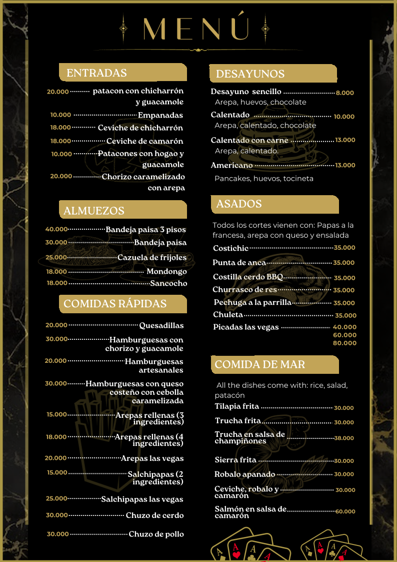 Las Vegas Restaurante Bar Grafitur Photo Menu 1