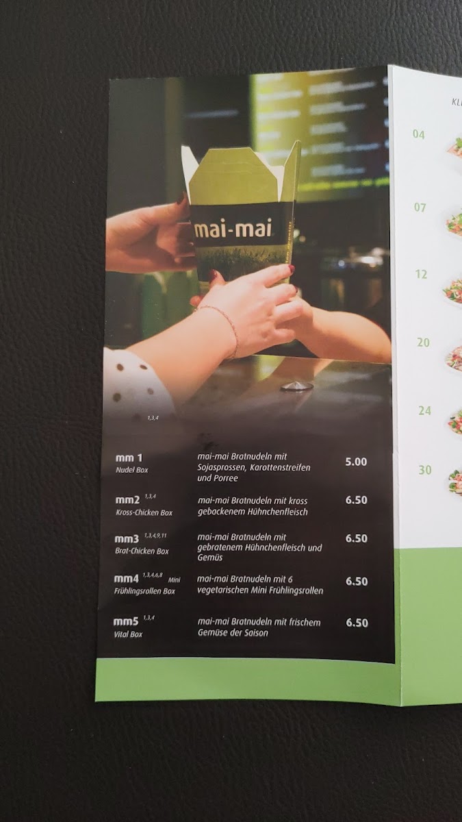 Mai-Mai Photo Menu 1