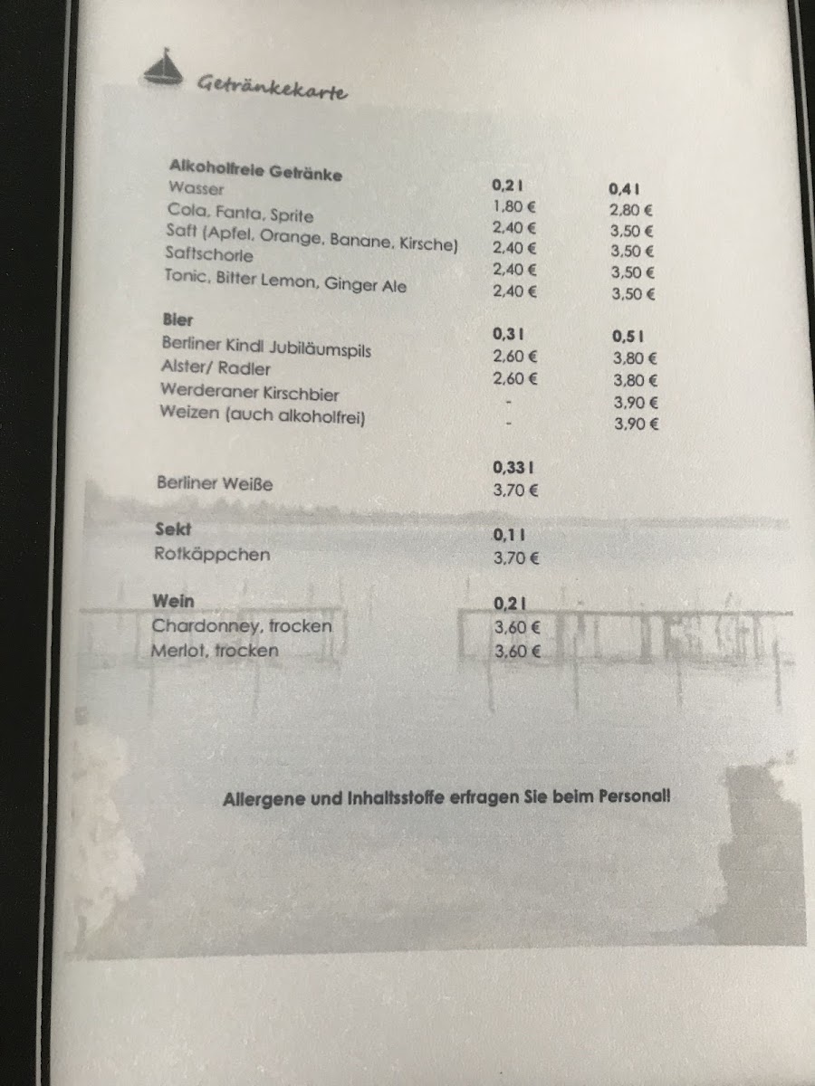 Kleines See-Restaurant Photo Menu 4