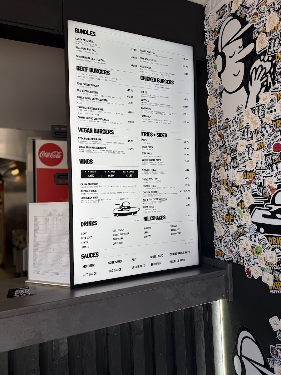 SoBe Burger Edinburgh Photo Menu 5