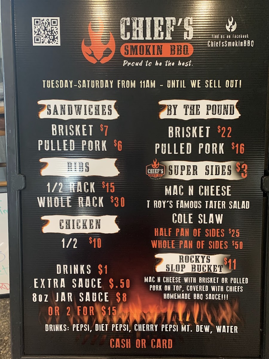 Chiefs smokin BBQ Photo Menu 3