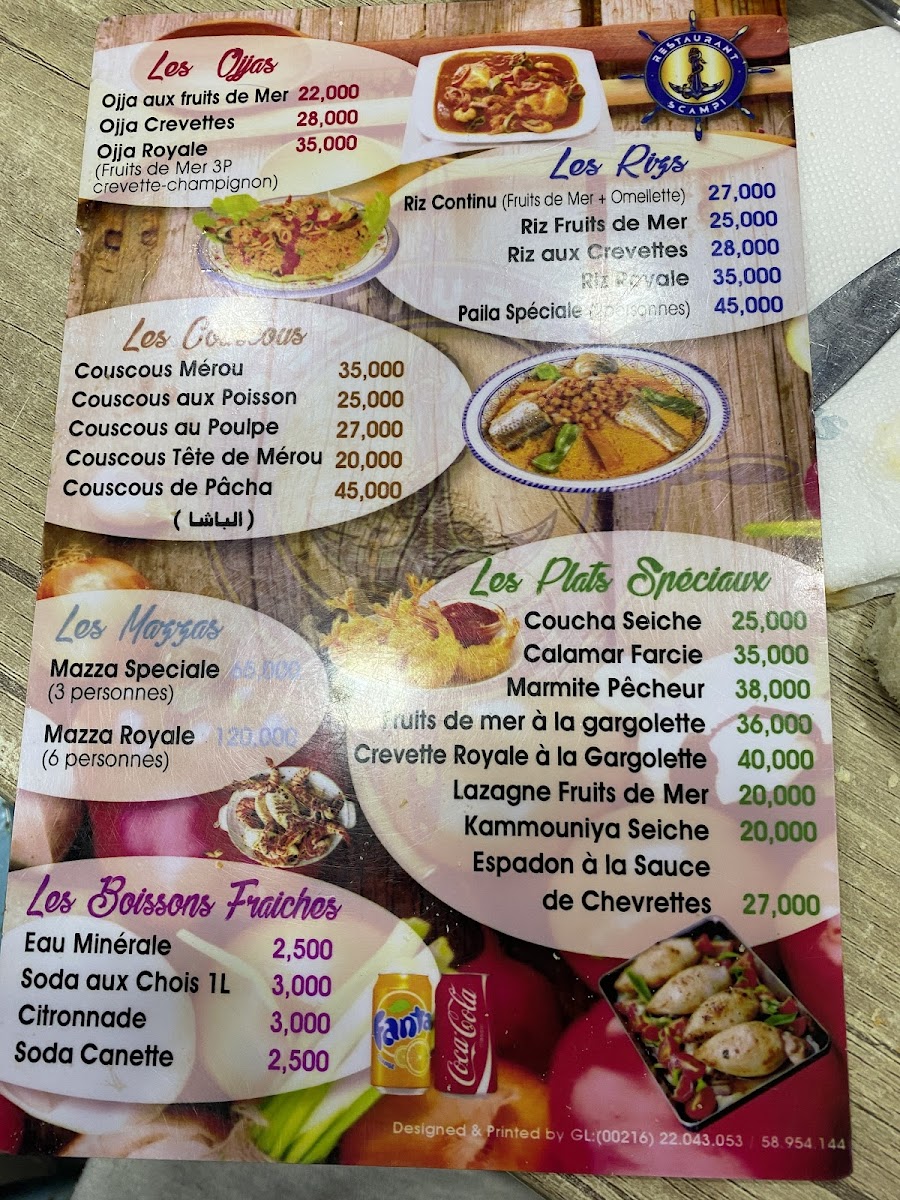 La Sirène Photo Menu 9