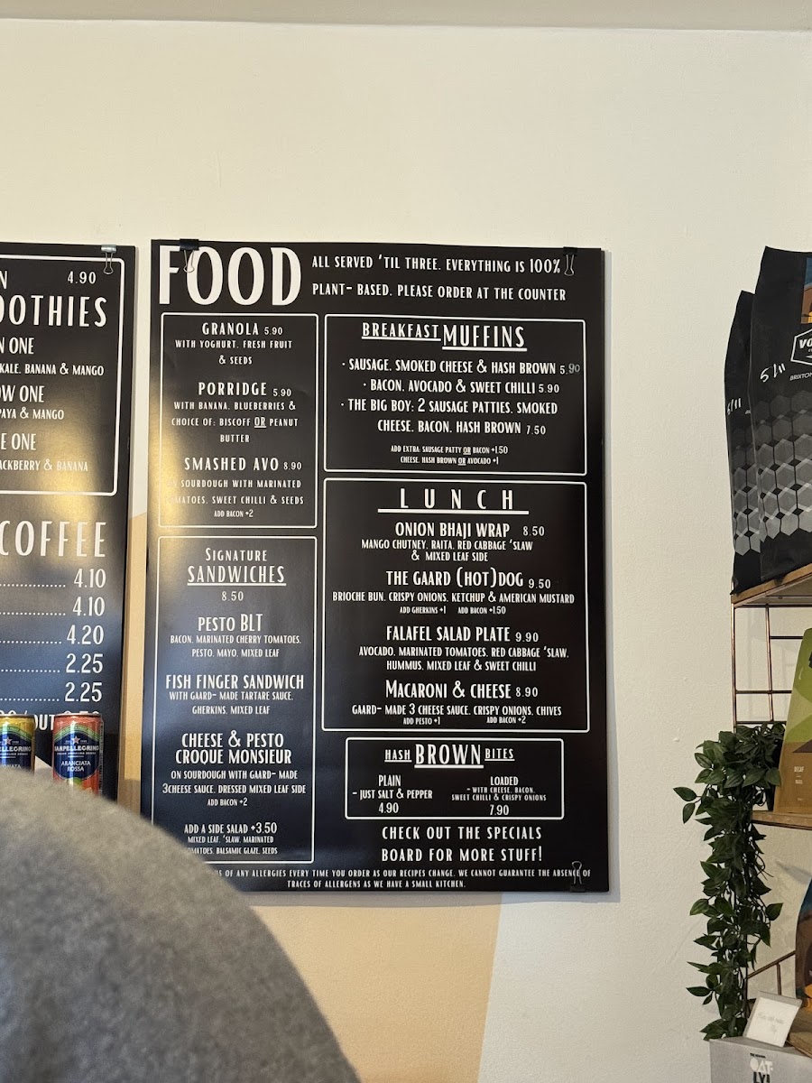Gaard Coffee Hide - Kelham Photo Menu 3