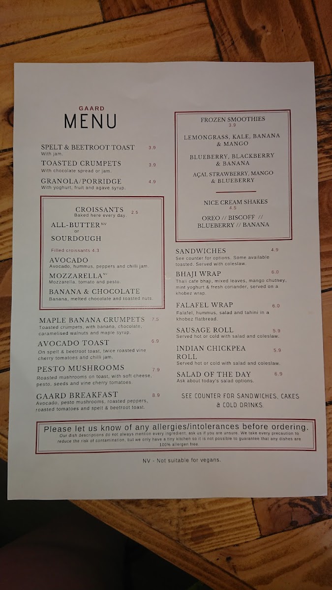 Gaard Coffee Hide - Kelham Photo Menu 6
