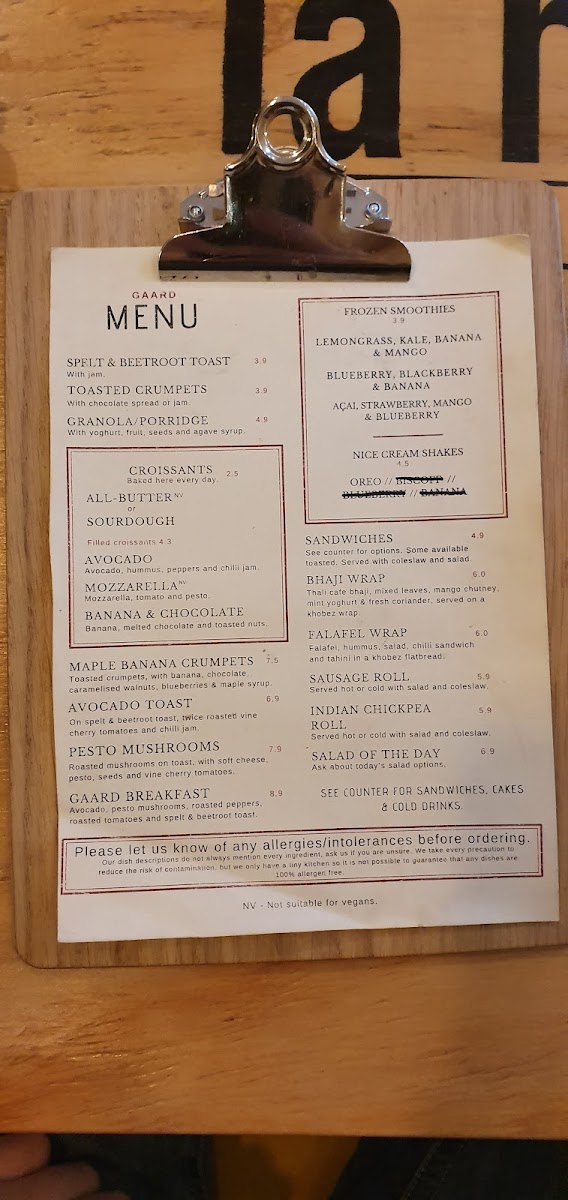 Gaard Coffee Hide - Kelham Photo Menu 7