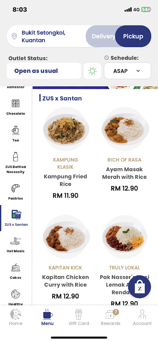 ZUS Coffee - Bukit Setongkol, Kuantan Photo Menu 1