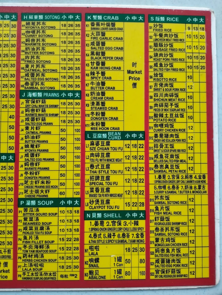 Restoran Tiong Porridge House Photo Menu 1