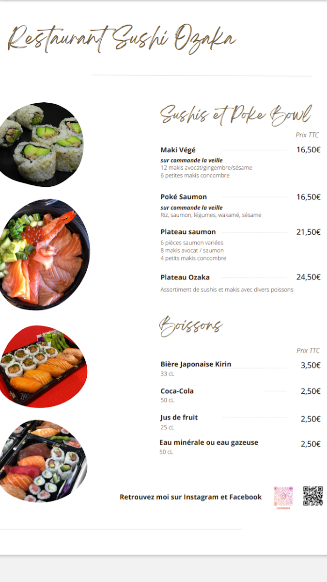 SUSHI OZAKA Photo Menu 1