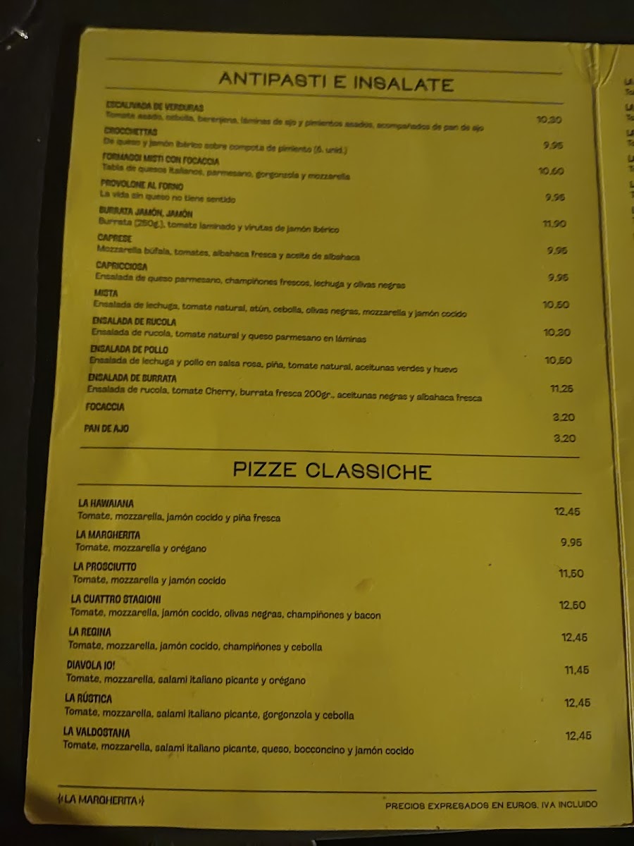 Pizzería La Margherita Photo Menu 2