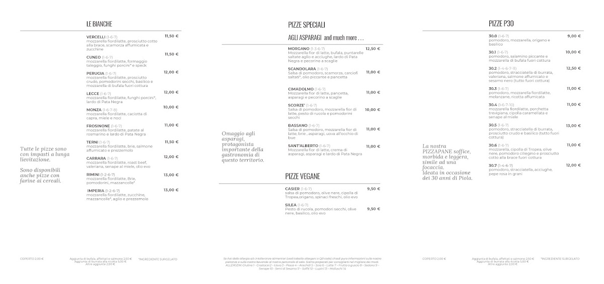 PIZZERIA PIOLA Photo Menu 4