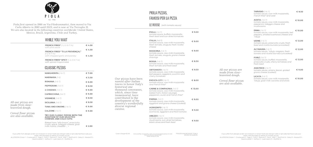 PIZZERIA PIOLA Photo Menu 5