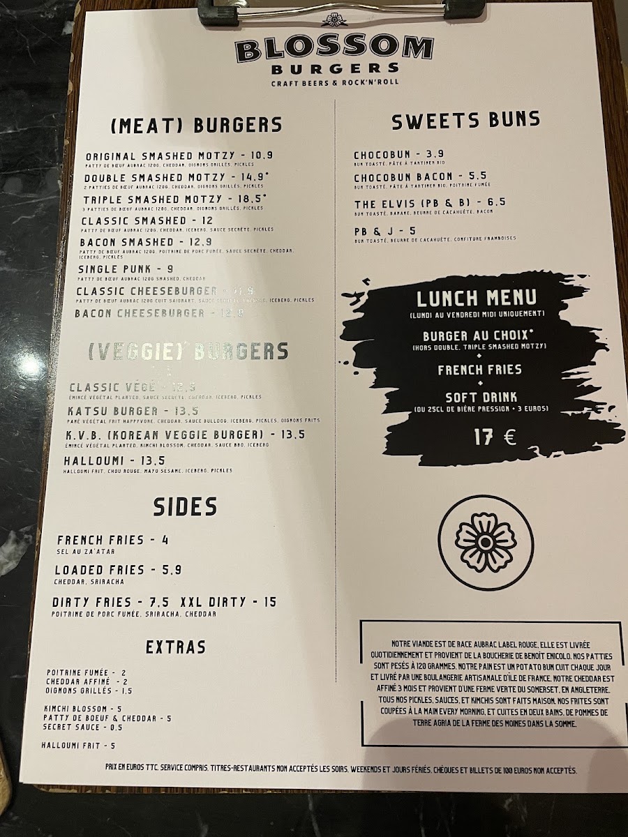 Blossom Burgers Photo Menu 4