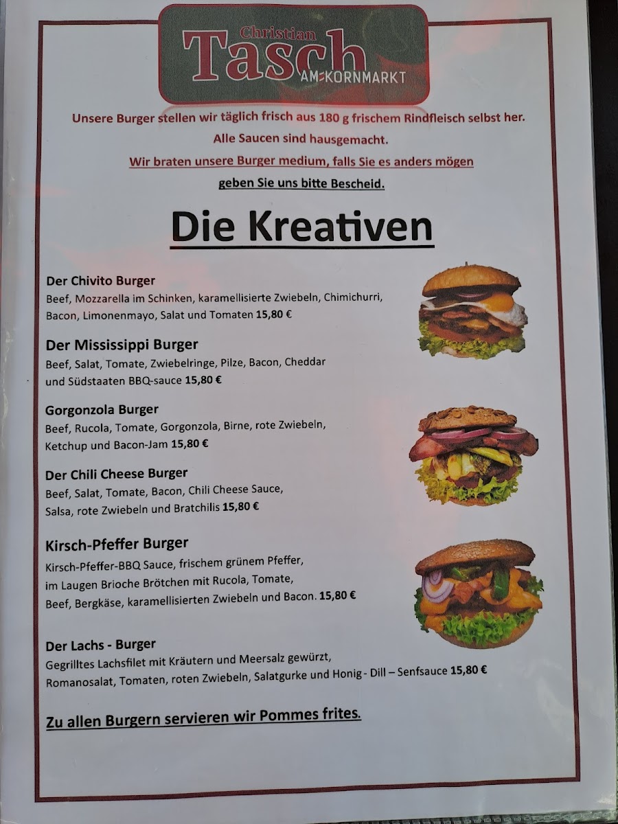 Tasch Burger Bar Photo Menu 1