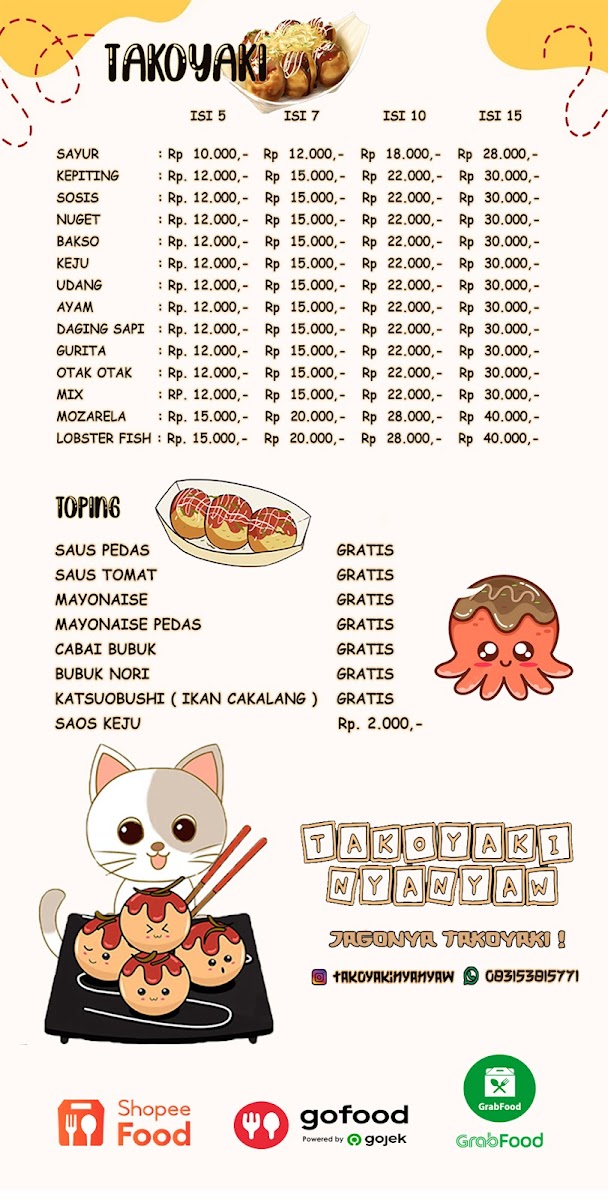 Takoyaki Nyanyaw Photo Menu 1