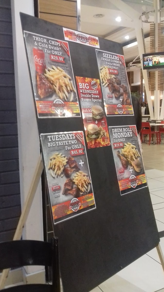 Sizzlers Braai Promenade Photo Menu 2