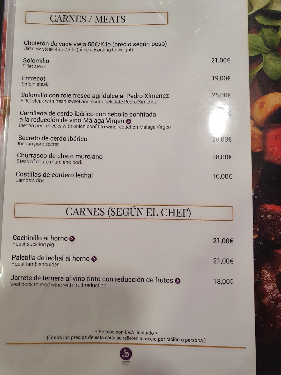 Restaurante Rincon de Joaquin Photo Menu 1