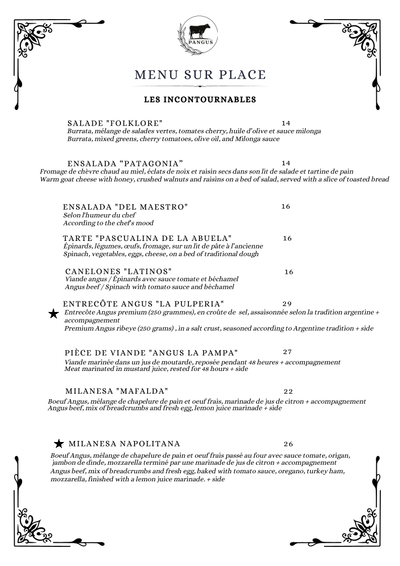 Pangus-Etoile Photo Menu 2