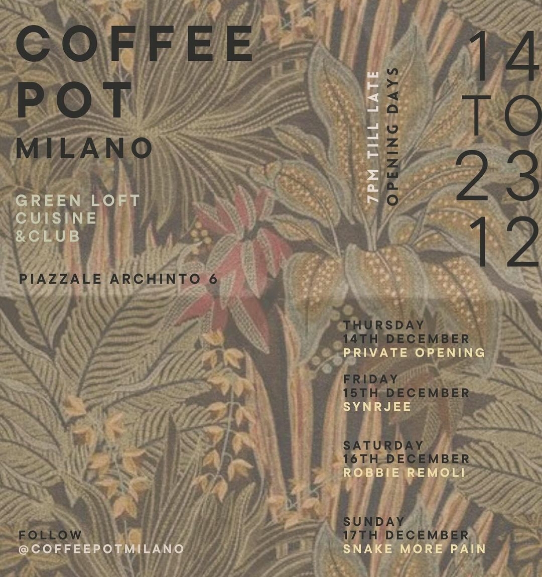 Coffee Pot Milano Photo Menu 2