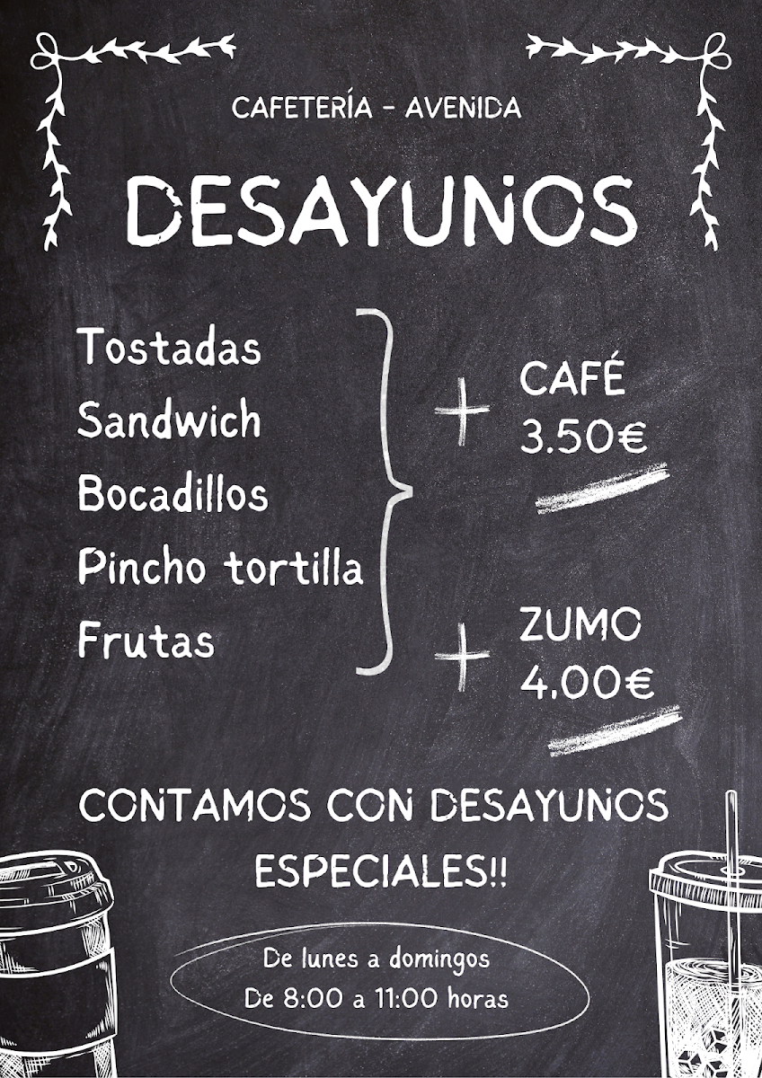 Café Bar Avenida_O'Recanto Photo Menu 2
