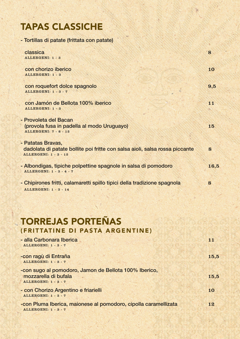 Six Restaurant Club Photo Menu 1