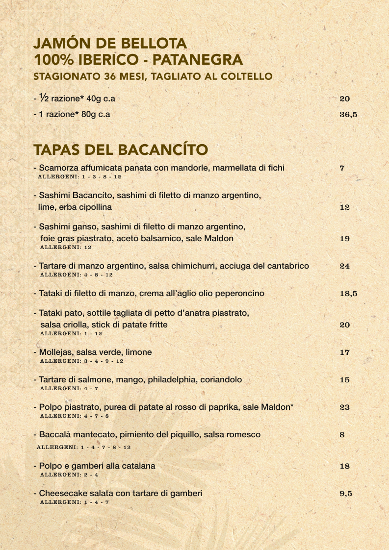 Six Restaurant Club Photo Menu 6