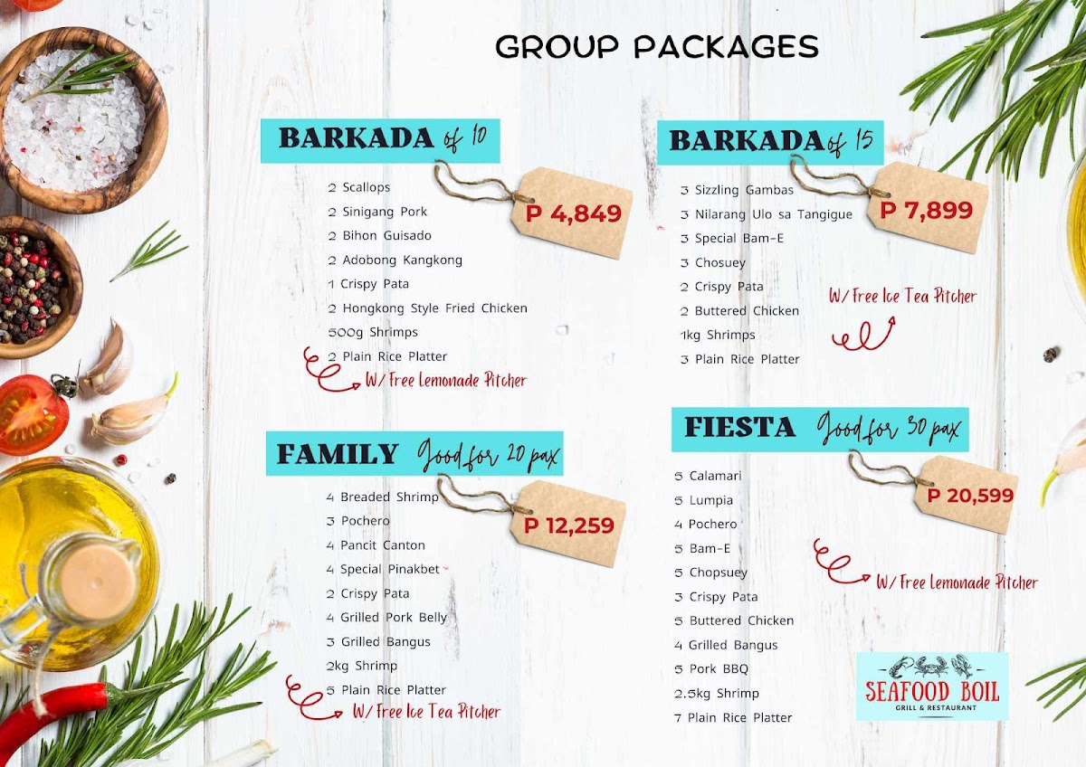 Seafood Boil Grill & Restaurant - Mandaue Photo Menu 1